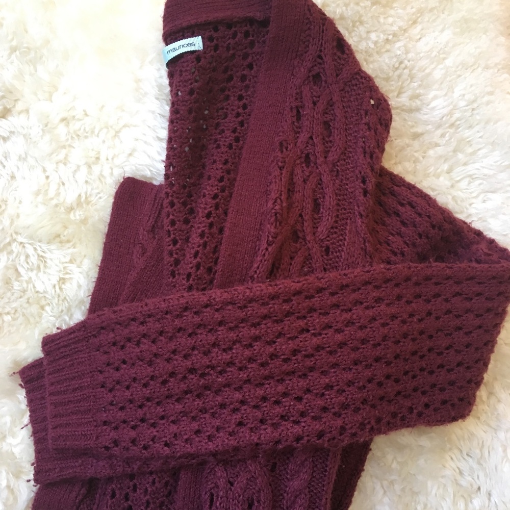 Chunky Burgundy Sweater